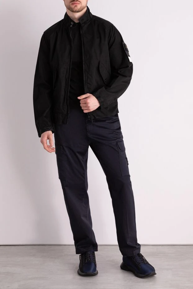 Stone Island man men's black cotton jacket купить с ценами и фото 178492 - photo 2