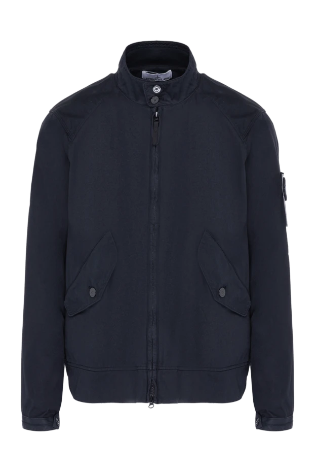 Stone Island man blue cotton jacket for men купить с ценами и фото 178493 - photo 1