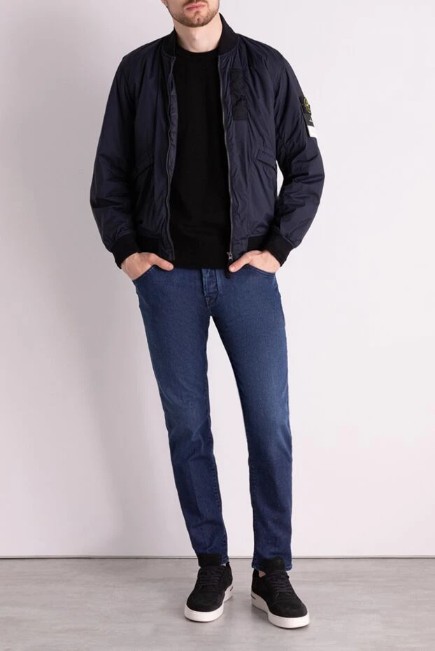 Stone Island man men's blue polyamide and elastane jacket купить с ценами и фото 178494 - photo 2