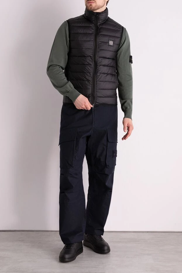 Stone Island man black men's vest made of polyamide купить с ценами и фото 178495 - photo 2