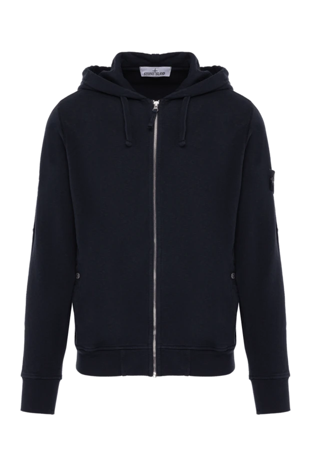 Stone Island man men's black cotton sports jacket купить с ценами и фото 178506 - photo 1