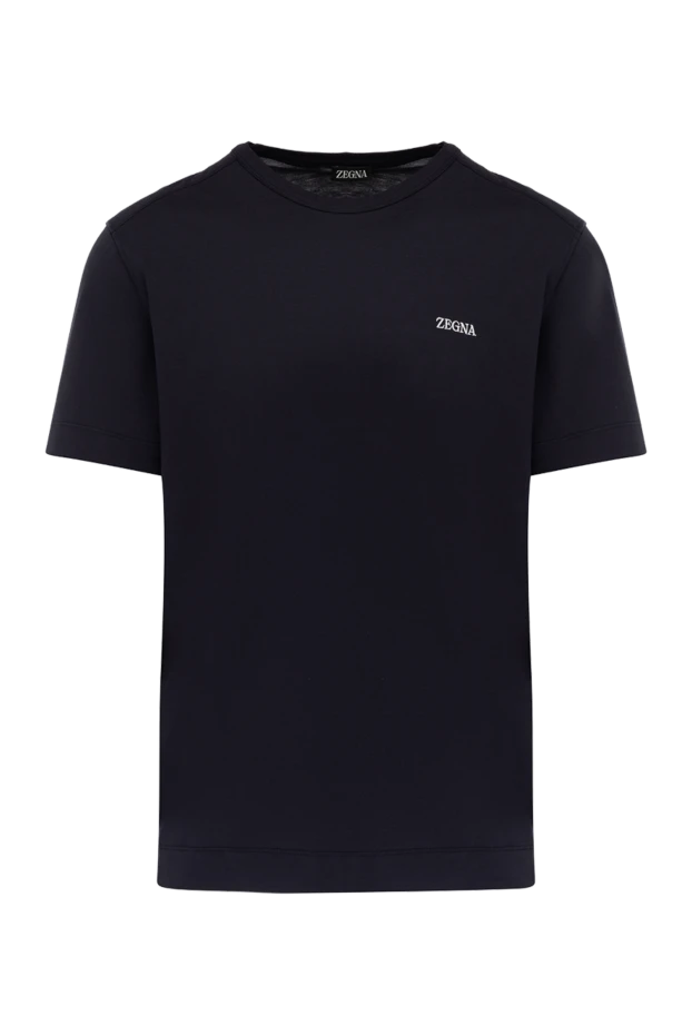 Ermenegildo Zegna man cotton t-shirt for men, blue купить с ценами и фото 178509 - photo 1