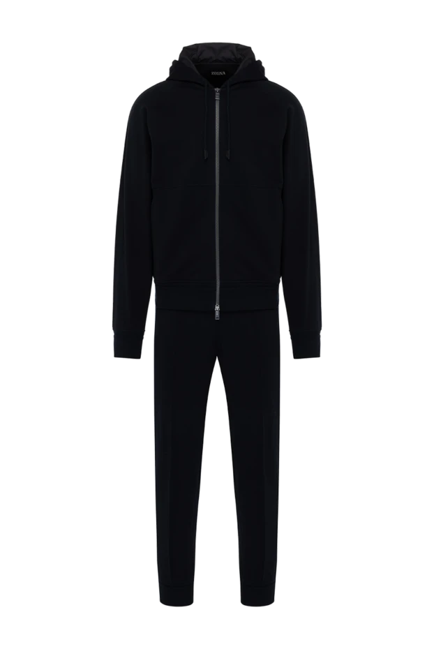 Ermenegildo Zegna man men's blue walking suit made of cotton and elastane купить с ценами и фото 178512 - photo 1