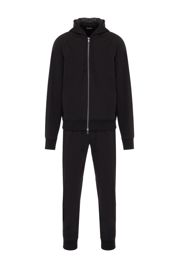 Ermenegildo Zegna man men's black walking suit made of cotton and elastane купить с ценами и фото 178513 - photo 1