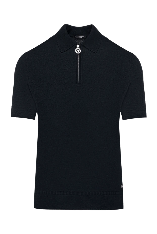 Поло мужское черное из шелка - фото 1