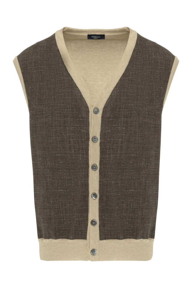 Tombolini man men's brown knitted vest купить с ценами и фото 178523 - photo 1