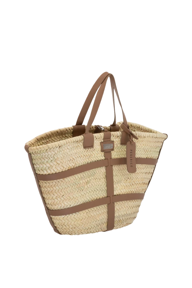 Peserico бежевый әйелдердің сабан сөмкесі 178543 - фото 3