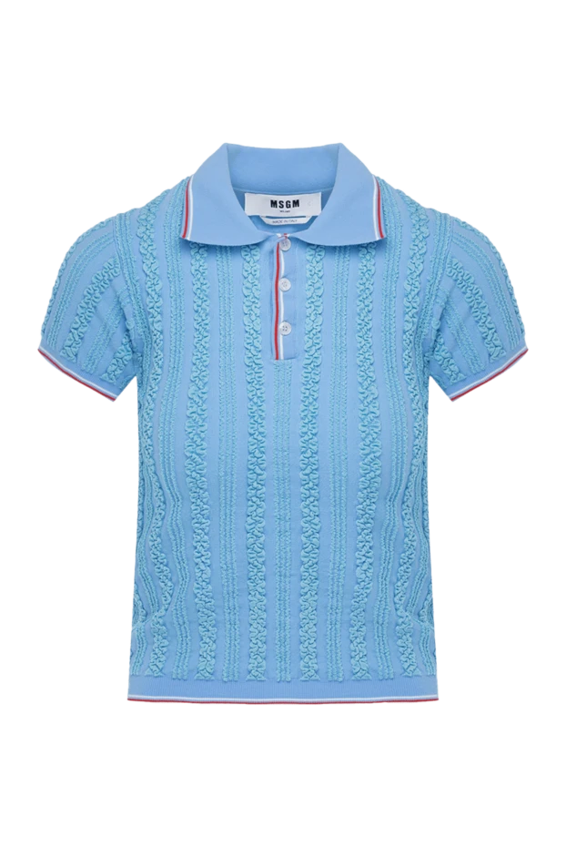 MSGM woman women's blue polo купить с ценами и фото 178550 - photo 1