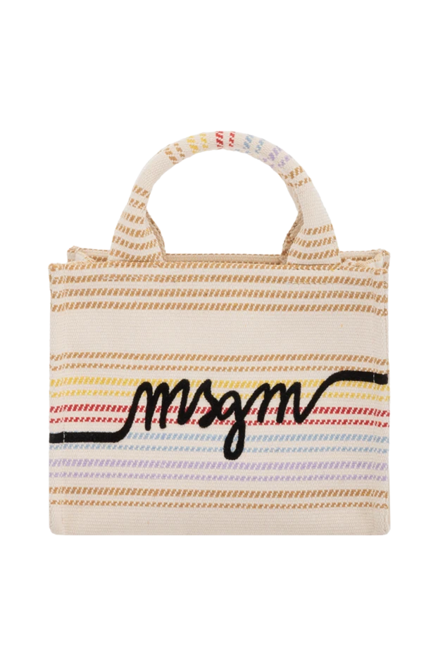 MSGM woman beige women's polyester and cotton bag купить с ценами и фото 178552 - photo 1