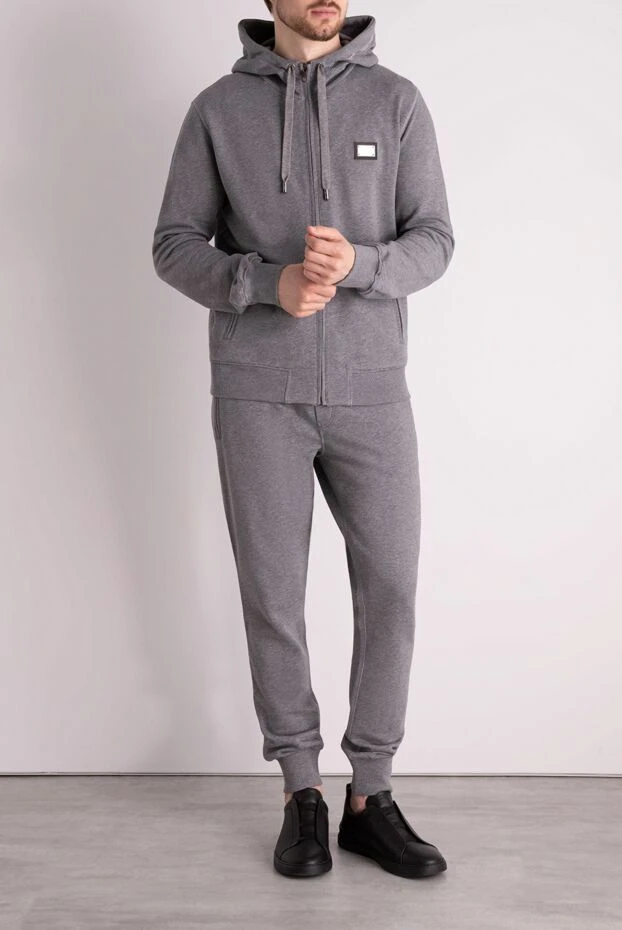 Dolce & Gabbana man men's gray walking suit made of cotton купить с ценами и фото 178576 - photo 2