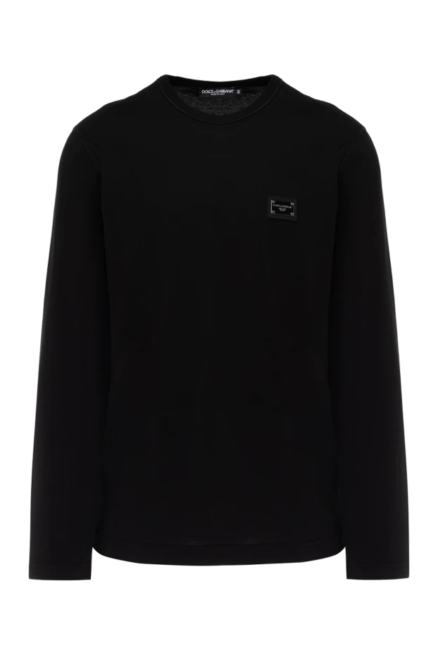 Dolce & Gabbana man long sleeve cotton jumper for men, black купить с ценами и фото 178581 - photo 1