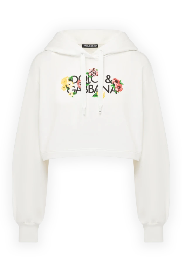 Dolce & Gabbana woman white cotton hoodie for women купить с ценами и фото 178582 - photo 1