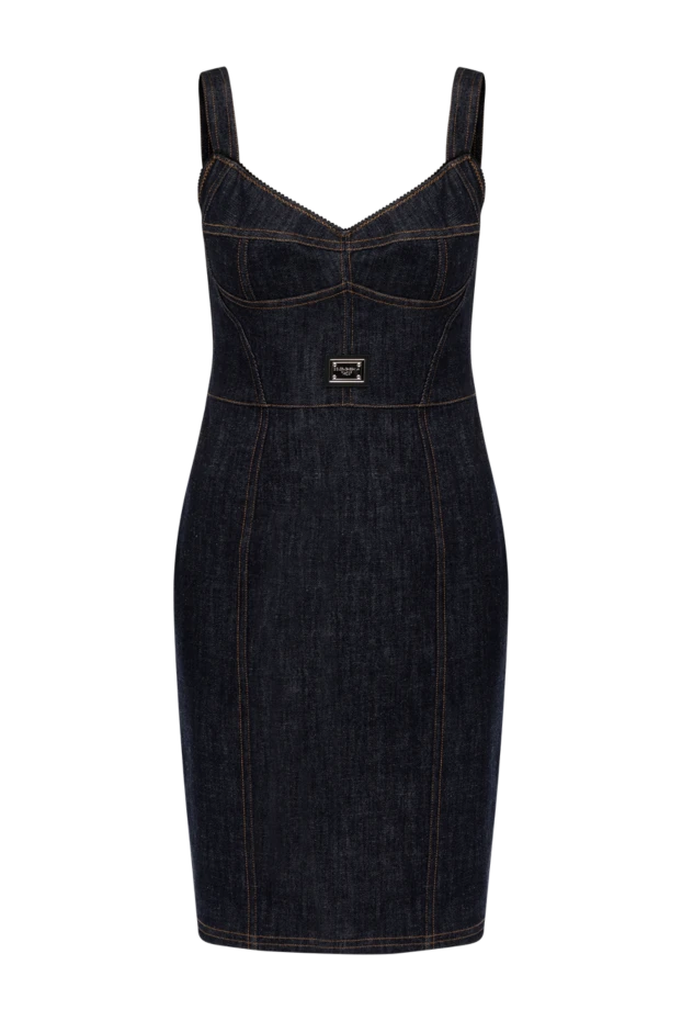 Dolce & Gabbana woman women's blue denim dress купить с ценами и фото 178590 - photo 1