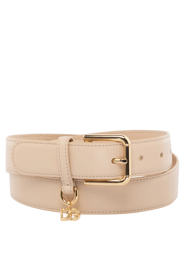 Dolce & Gabbana woman women's beige leather belt купить с ценами и фото 178594 - photo 1