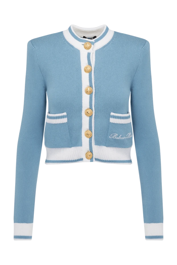 Balmain woman women's blue cardigan купить с ценами и фото 178597 - photo 1