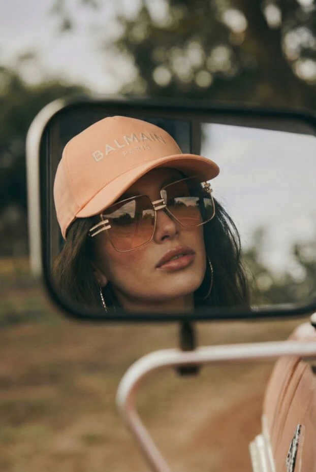 Balmain orange cotton cap for women 178598 - photo 2