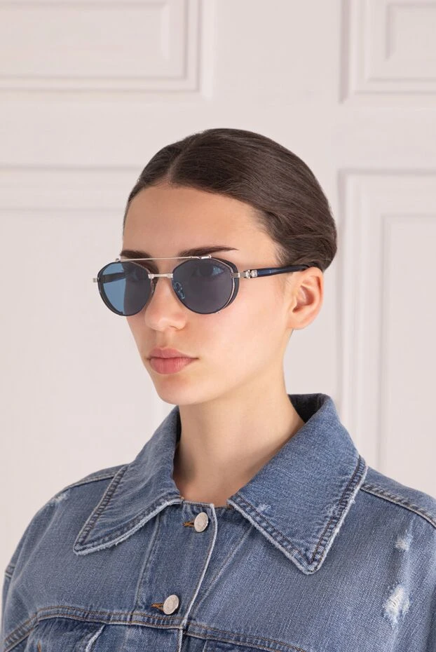 Balmain woman women's sunglasses blue made of metal and plastic купить с ценами и фото 178630 - photo 2