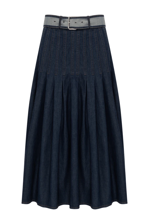 Dior woman women's blue cotton denim skirt купить с ценами и фото 178652 - photo 1