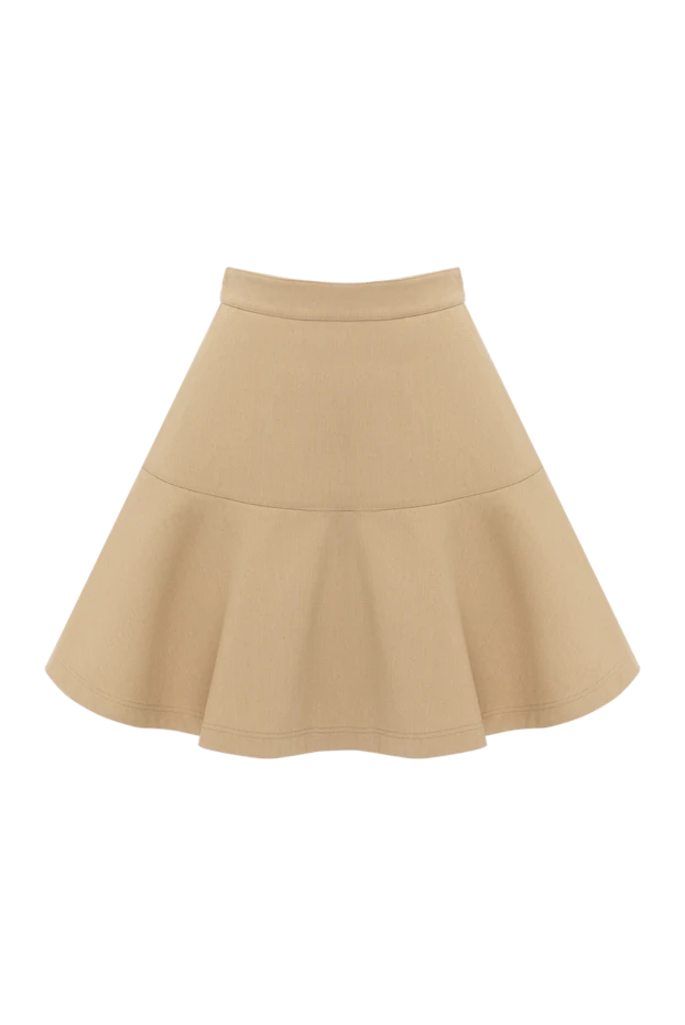 Dior woman women's beige cotton mini skirt купить с ценами и фото 178653 - photo 1