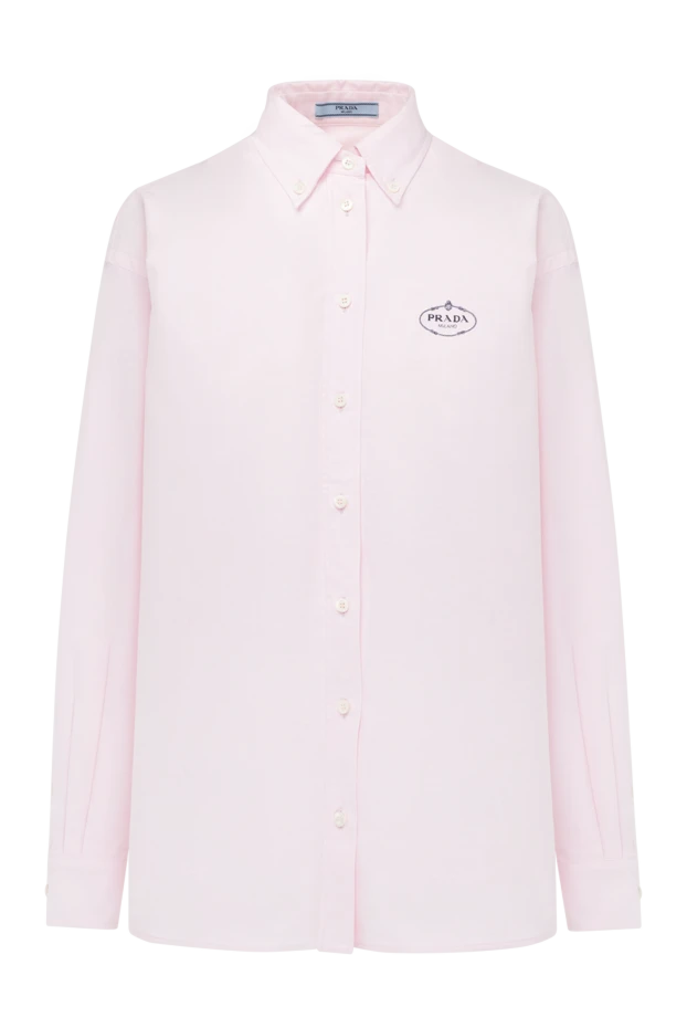 Prada woman women's pink cotton shirt купить с ценами и фото 178659 - photo 1