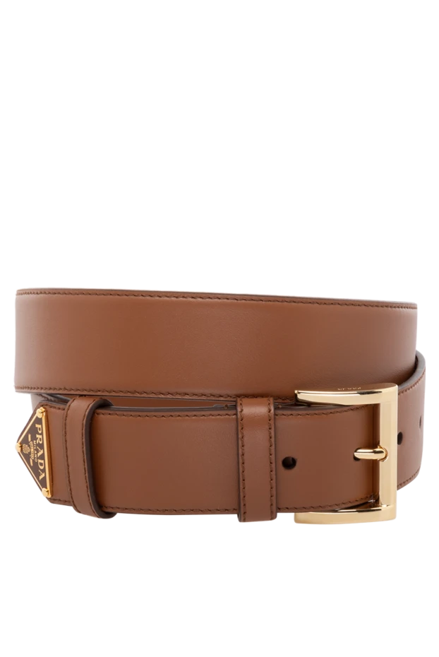 Prada woman women's brown leather belt купить с ценами и фото 178661 - photo 1