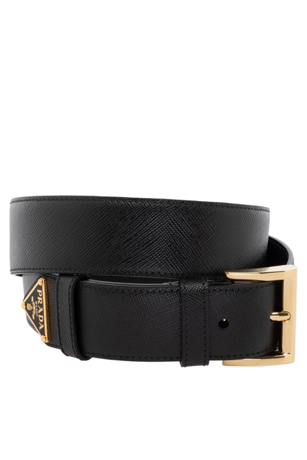 Prada woman black women's genuine leather belt купить с ценами и фото 178662 - photo 1