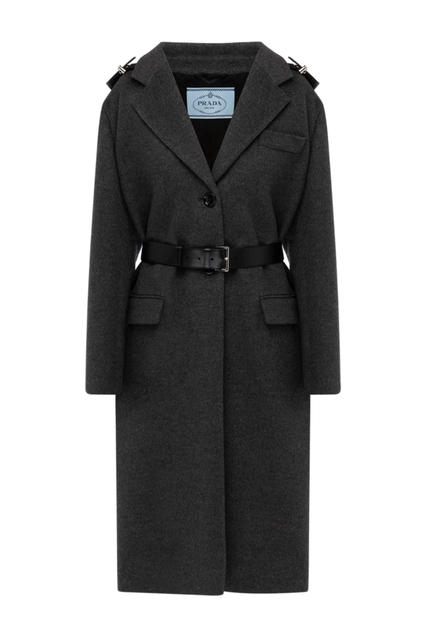 Prada woman gray wool and angora coat for women купить с ценами и фото 178665 - photo 1