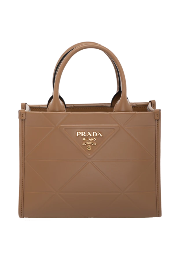 Prada Әйелдер қоңыр әйелдердің шынайы былғары сөмкесі купить с ценами и фото 178672 - фото 1