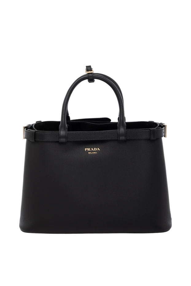 Prada woman women's black genuine leather bag купить с ценами и фото 178689 - photo 1