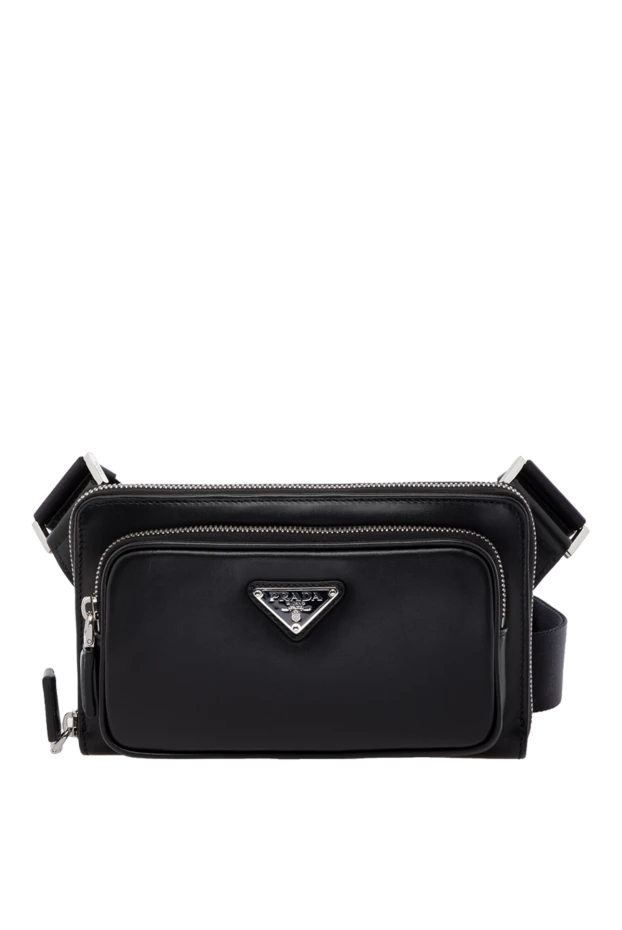 Prada man men's black belt bag made of genuine leather купить с ценами и фото 178701 - photo 1