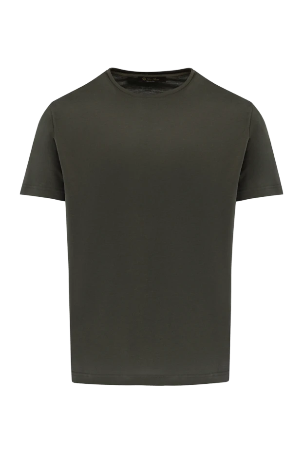 Loro Piana man t-shirt made of silk and cotton green for men купить с ценами и фото 178709 - photo 1