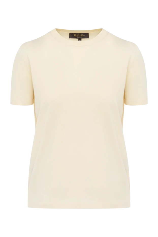 Loro Piana woman women's beige cotton t-shirt купить с ценами и фото 178710 - photo 1