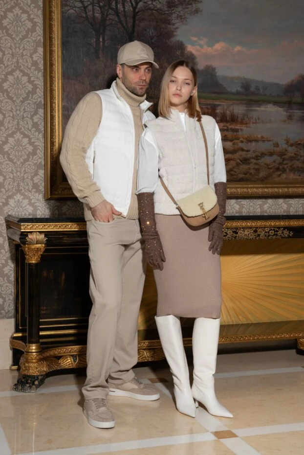 Loro Piana кепка из полиэстера мужская бежевая 178715 - фото 3