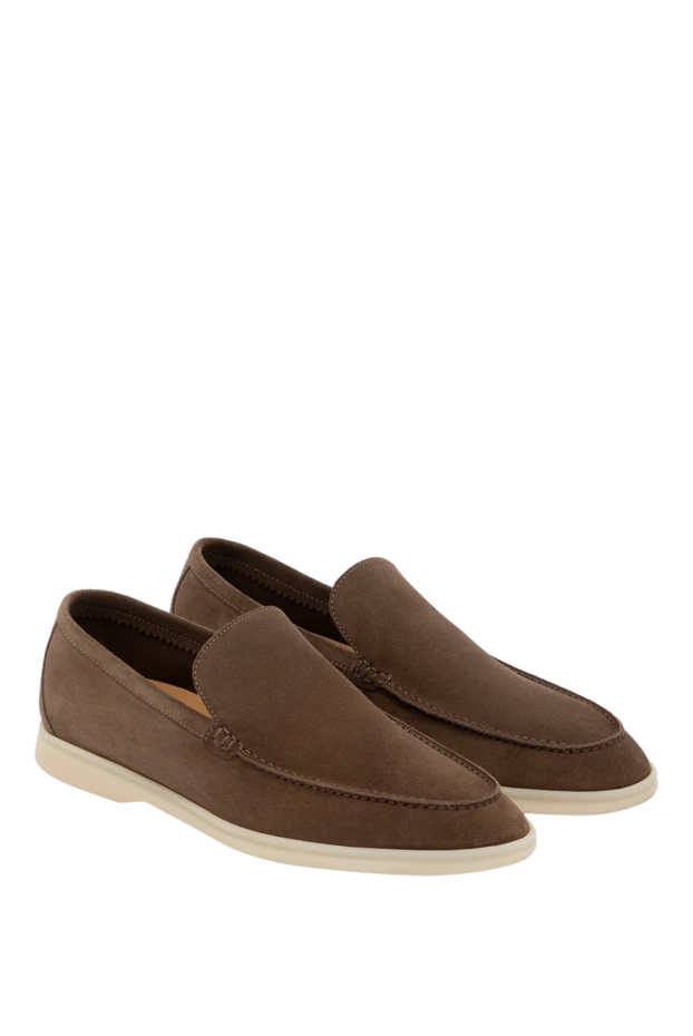 Loro Piana brown suede loafers for men 178722 - photo 3
