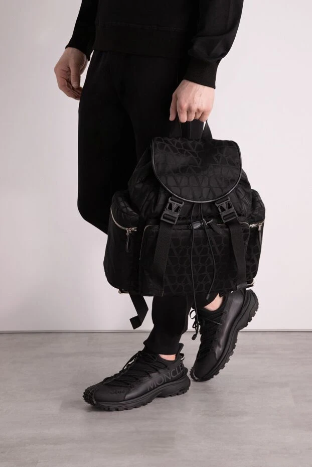 Valentino man black men's backpack made of polyester and cotton купить с ценами и фото 178727 - photo 2