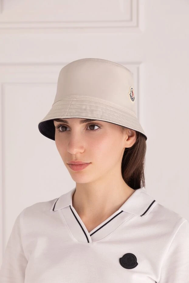 Moncler woman women's white polyester bucket hat купить с ценами и фото 178738 - photo 2