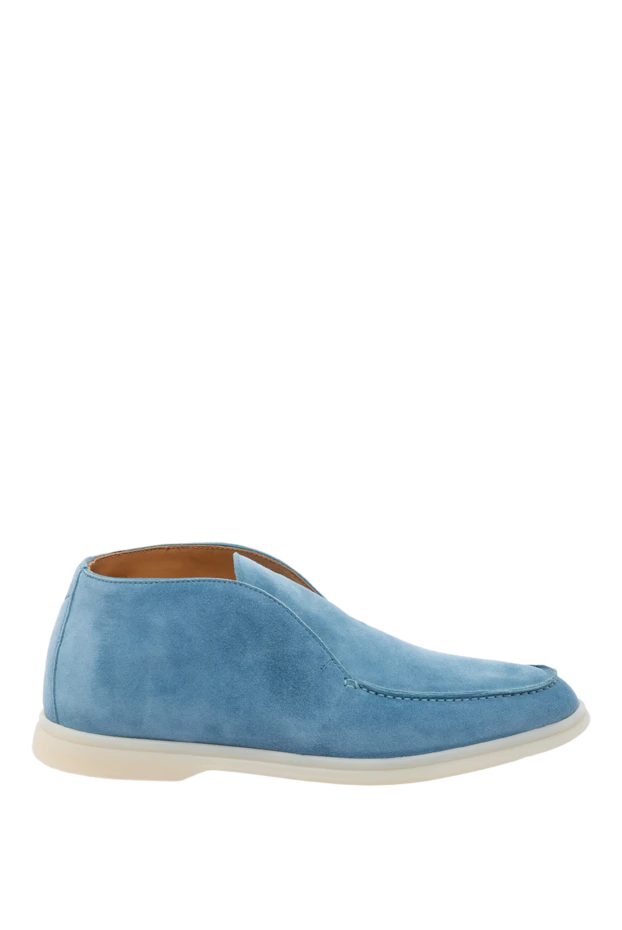 Fleur de Paris woman blue suede loafers for women купить с ценами и фото 178772 - photo 1