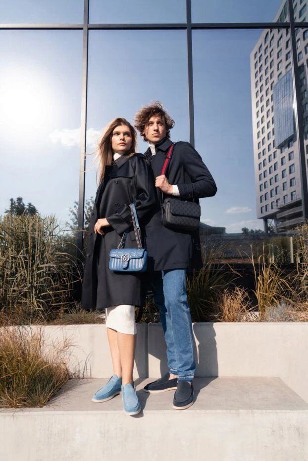 Fleur de Paris минималистік силуэті бар әйелдер көк күдері лоферлері
 178772 - фото 2