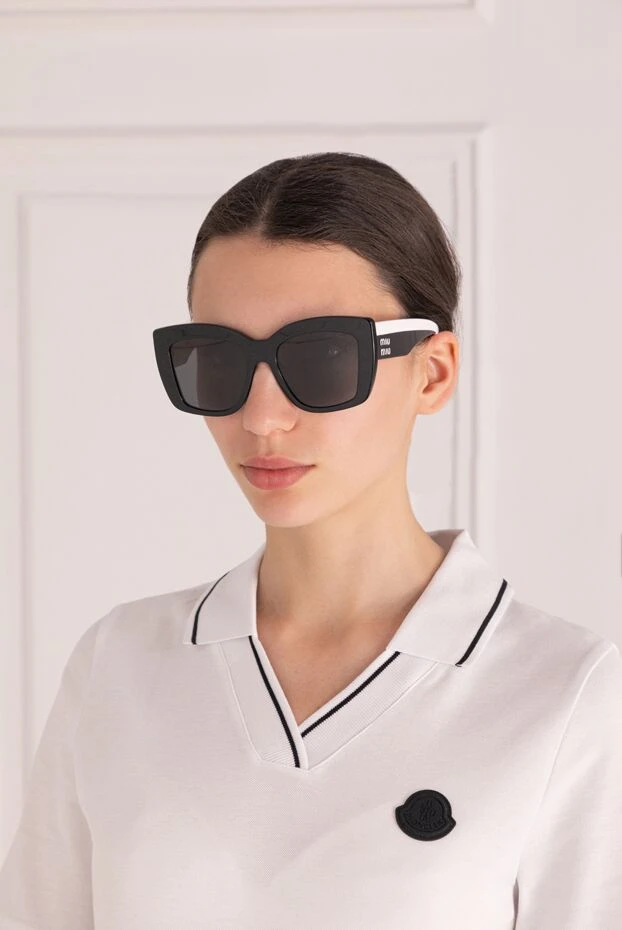 Miu Miu woman women's sunglasses, black, plastic купить с ценами и фото 178792 - photo 2