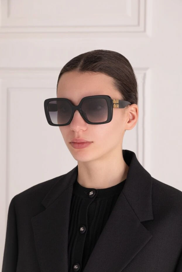 Miu Miu woman women's sunglasses, black, plastic купить с ценами и фото 178795 - photo 2