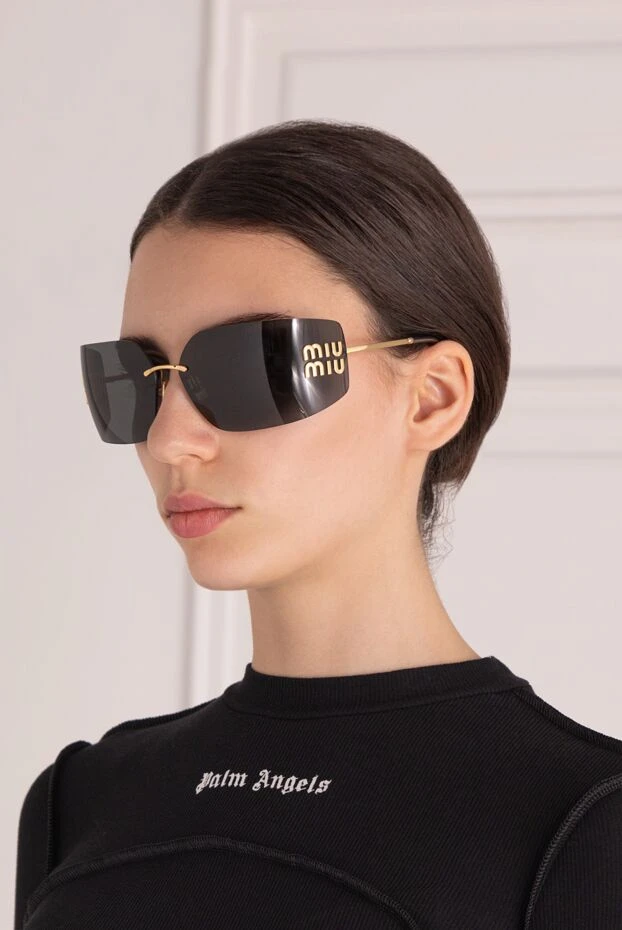 Miu Miu woman sunglasses for women, yellow, metal купить с ценами и фото 178798 - photo 2