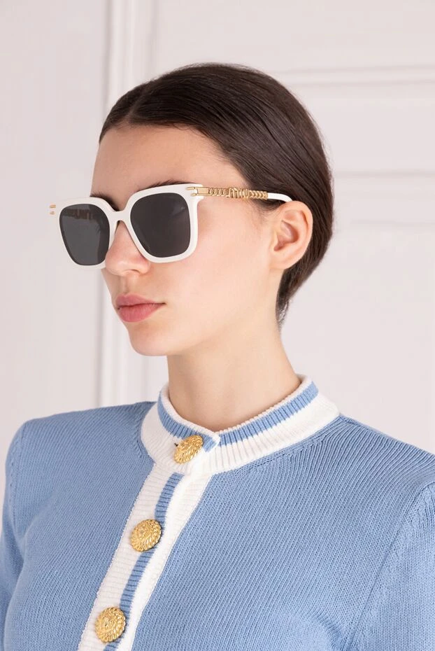 Miu Miu woman women's sunglasses, white, plastic купить с ценами и фото 178799 - photo 2