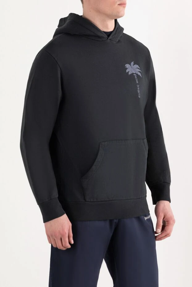 Palm Angels cotton hoodie for men gray 178811 - photo 3
