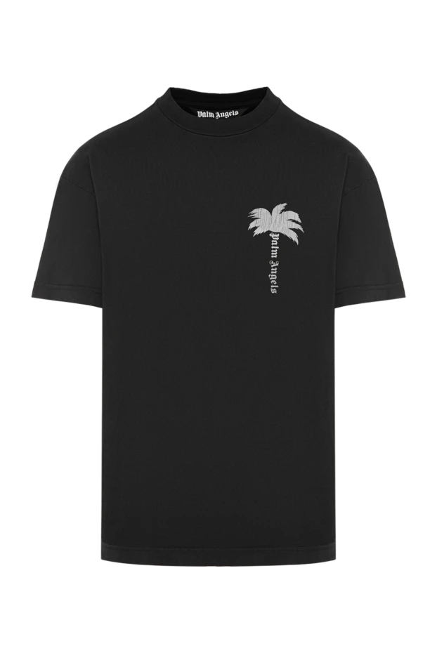 Palm Angels men's gray t-shirt with palm tree graphic 178815 - photo 1
