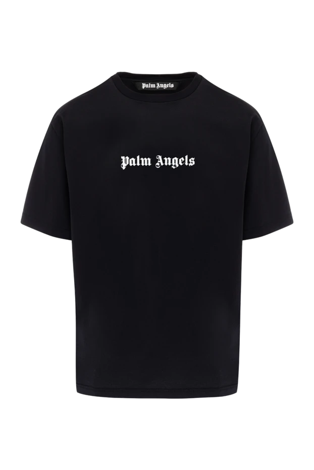 Palm Angels man men's black cotton t-shirt купить с ценами и фото 178818 - photo 1