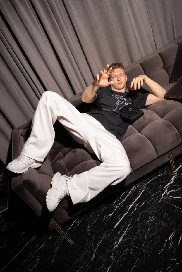 Palm Angels men's white pants made of lyocell and cotton 178822 - photo 2