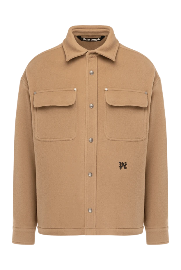 Palm Angels man men's beige wool jacket купить с ценами и фото 178838 - photo 1