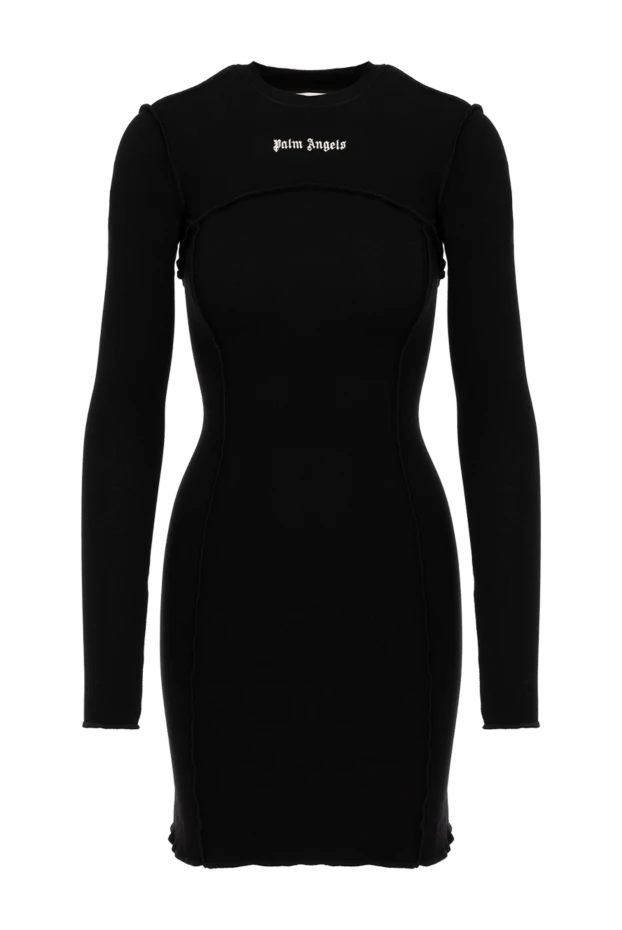 Palm Angels woman women's black knitted cotton and elastane dress купить с ценами и фото 178845 - photo 1