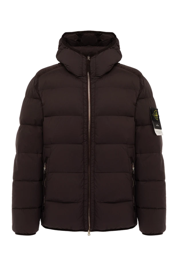 Stone Island man down jacket made of polyamide and elastane, brown for men купить с ценами и фото 178846 - photo 1