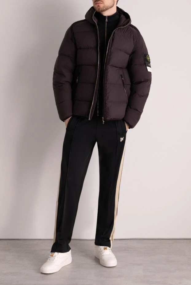 Stone Island man down jacket made of polyamide and elastane, brown for men купить с ценами и фото 178846 - photo 2